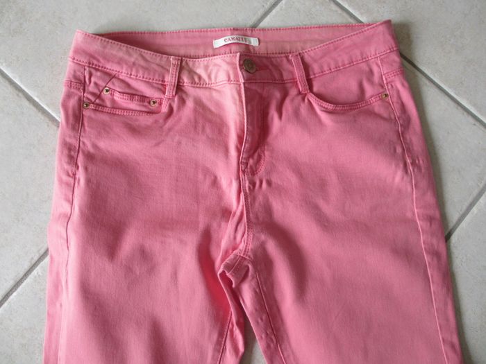 Pantalon rose femme Camaïeu - Taille 38 - photo numéro 2