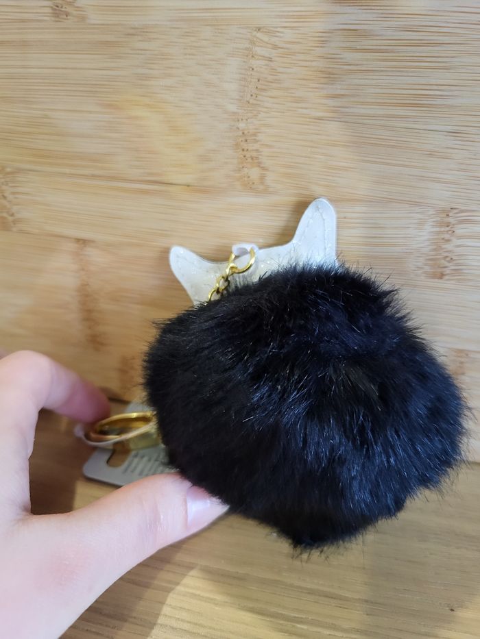 Porte clé animal mignon boule de poils pompom - photo numéro 3