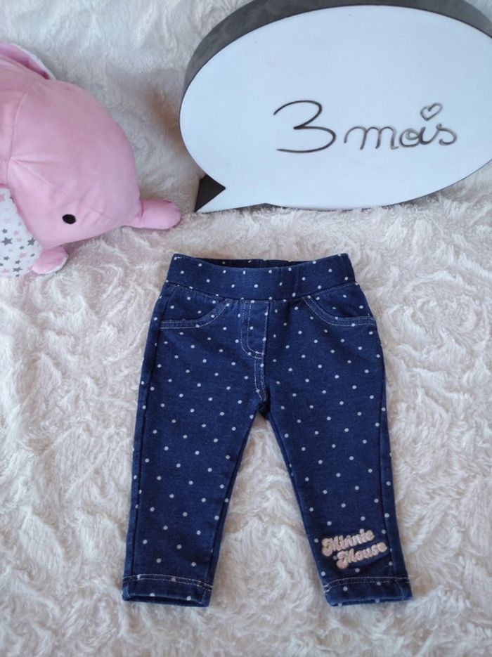 Pantalon jegging à pois Fille 3 mois Minnie mouse Disney Baby