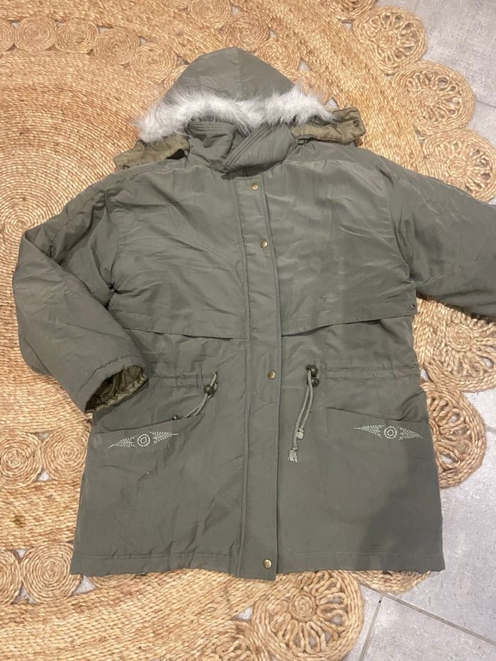 Manteau parkas doudoune vintage kaki taille 46/48