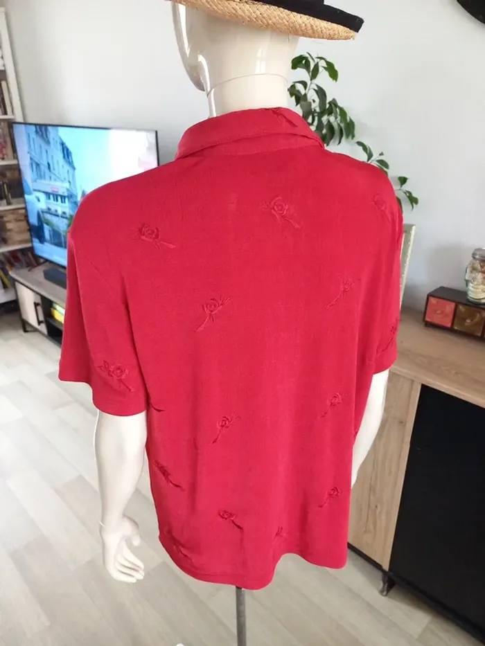 Tee-shirt bordeaux femme XL - photo numéro 4