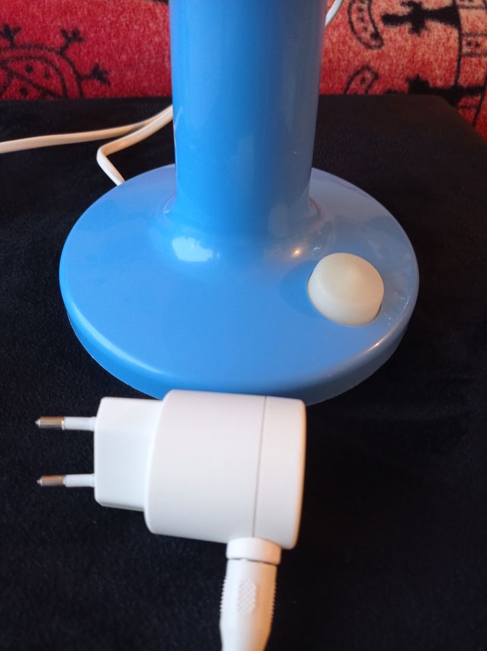 💡 Lampe de table chevet + Lustre Ikea SKOJIG nuage bleu VINTAGE - photo numéro 3