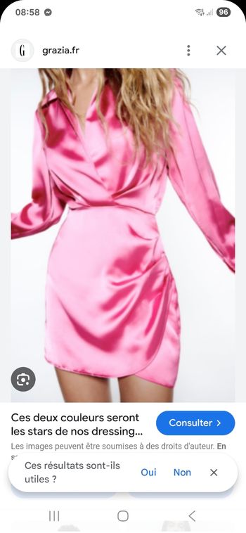 Robe chemise en satin
