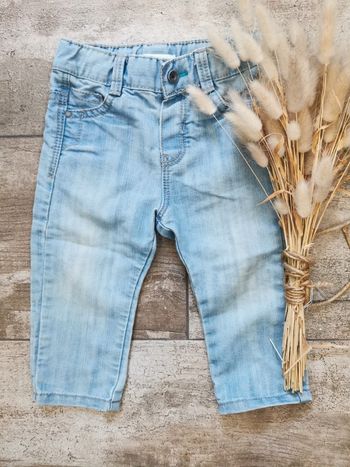 🌺Pantalon jean 12mois Obaibi bleu ciel