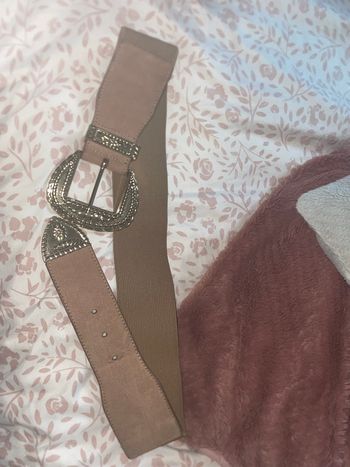 Ceinture marron beige doré
