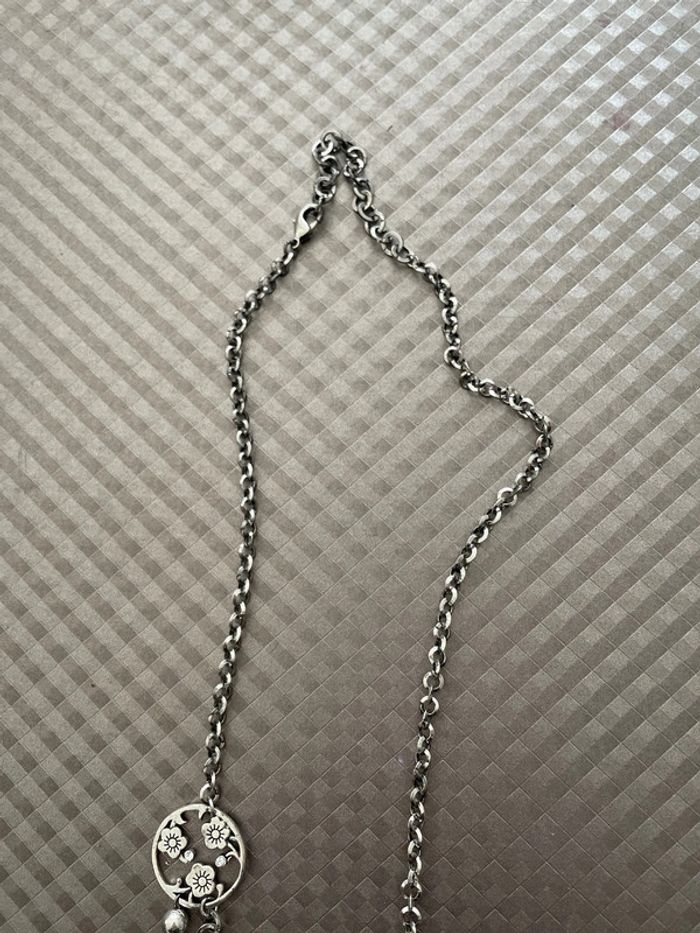 Collier argenté noir - photo numéro 3