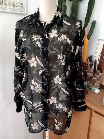 Chemise vintage voile manches longues