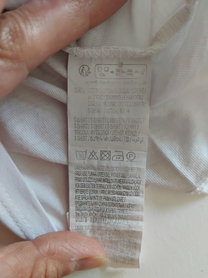 Joli tee shirt blanc manches courtes fille 36 mois - photo numéro 7
