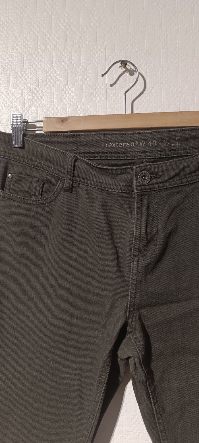 Jean slim kaki foncé – In Extenso – Taille 40 - photo numéro 2