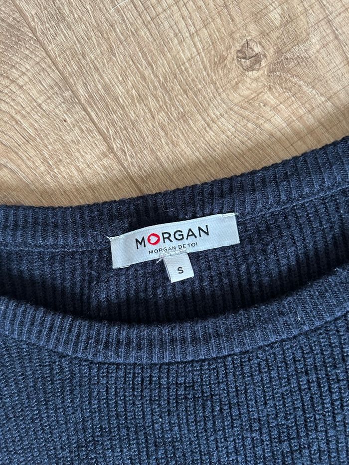Robe pull bleue marine et blanche Morgan taille S bon état - photo numéro 10