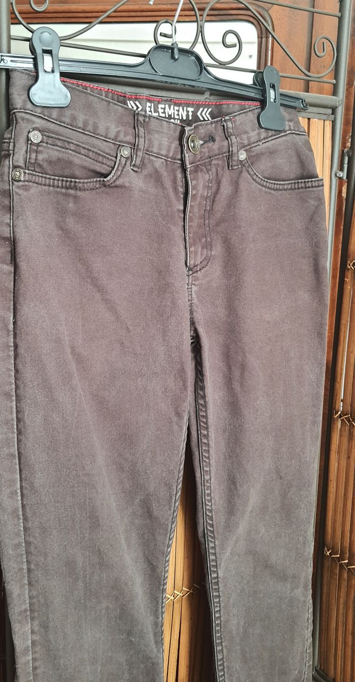 Jean's marron "Elément Boom" taille XS - photo numéro 3