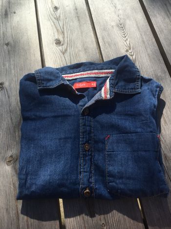 Chemise en jean bleu garçon