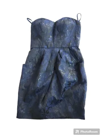 Robe bustier florale noire et bleue marine Vero Moda 36 S TBE