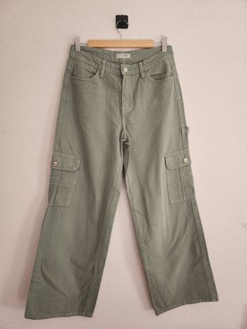 Jean cargo femme 36 Pimkie – kaki – coupe large – très bon état