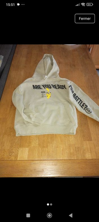 Sweat Pikachu Zara 9 ans 