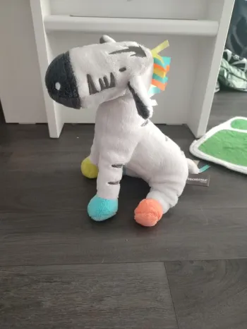 Peluche zèbre coloré