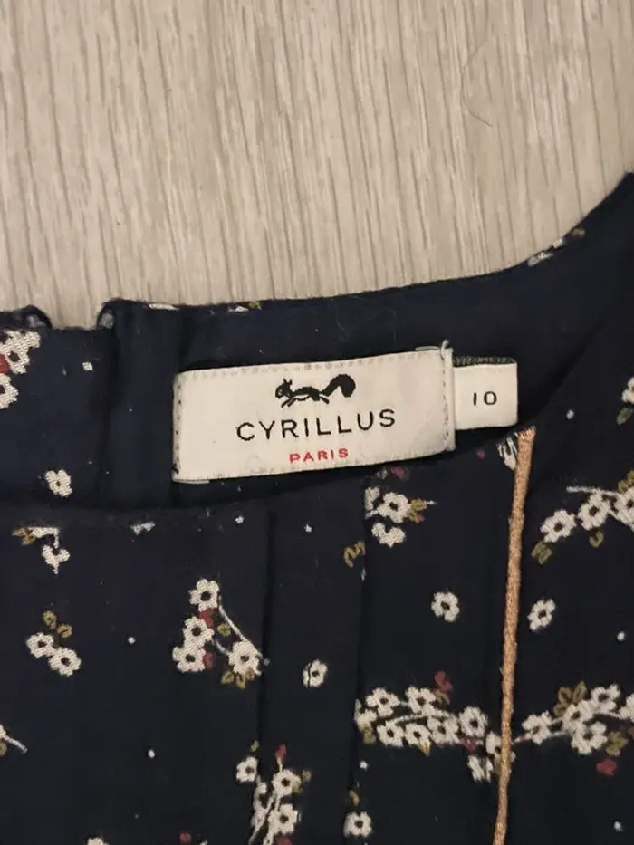 Robe a fleurs bleu marine Cyrillus - photo numéro 3