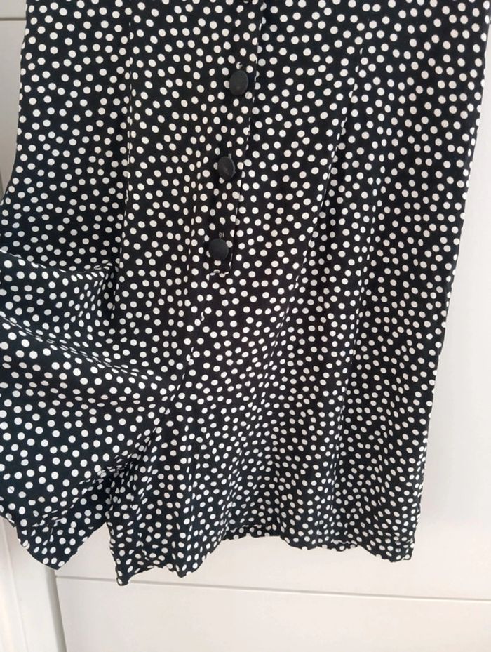 Combinaison combishort vintage viscose à pois - photo numéro 6