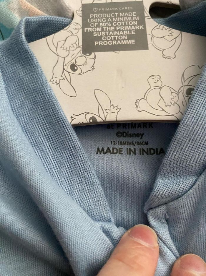 Lot 2 pyjamas fin stitch disney primark 12/18 mois - photo numéro 2