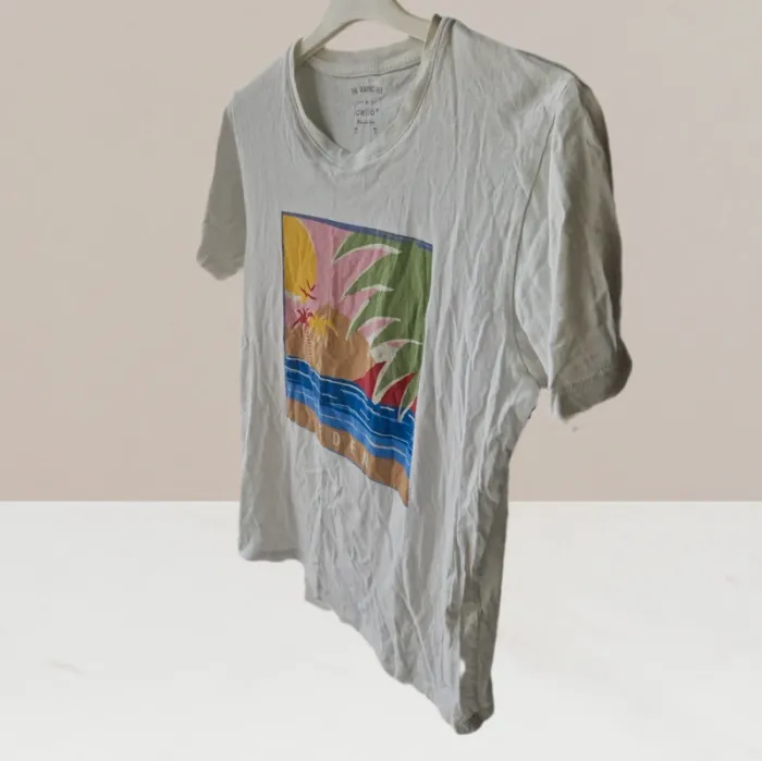 T-shirt imprimé blanc - Celio - Taille S - photo numéro 2