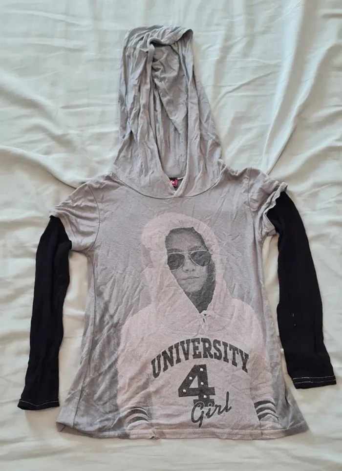 Lot t-shirt manches longues à capuche - photo numéro 5