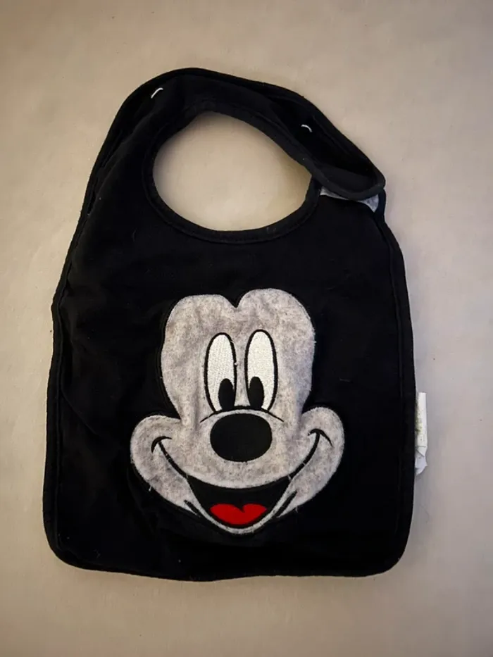 Bavoir Mickey noir