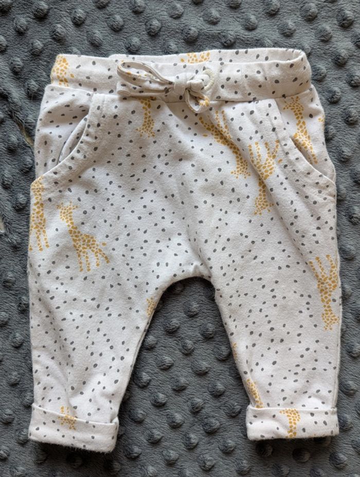 Lot Body Manches Longues Girafe & Pantalon Premaman, Taille 1 Mois 🦒 - photo numéro 2