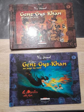 lot 2 livres Delcourt jeunesse - Genz Gys Khan au pays du vent tomes 2 et 3