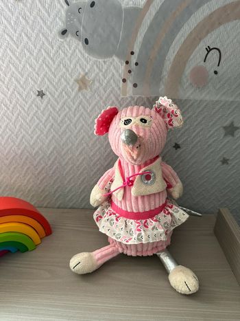 Peluche souris Déglingos 30 cm.