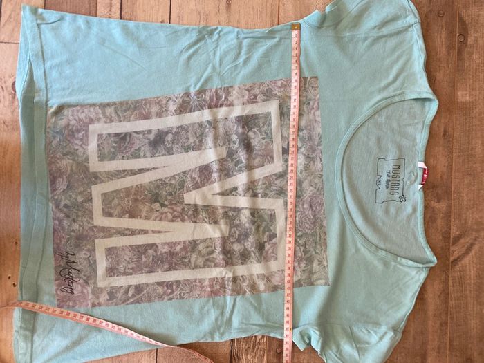 TEE shirt over size Mustang turquoise - photo numéro 9