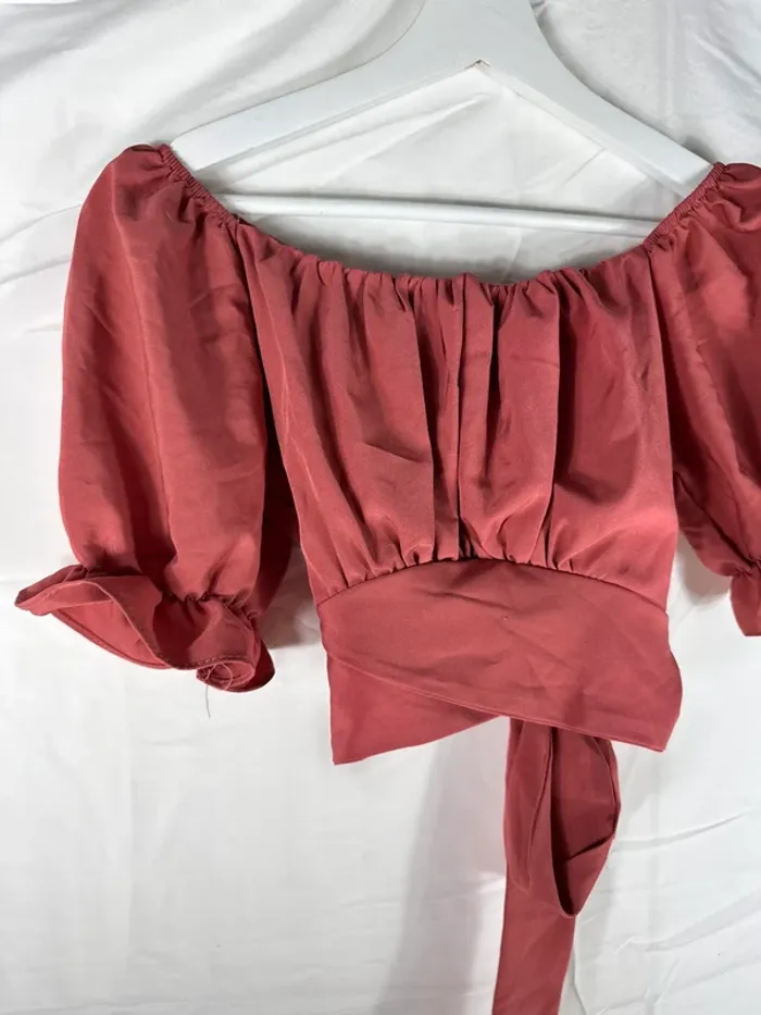 Haut rose AliExpress – Élégant avec son nœud à l’arrière pour un look ultra féminin - photo numéro 3