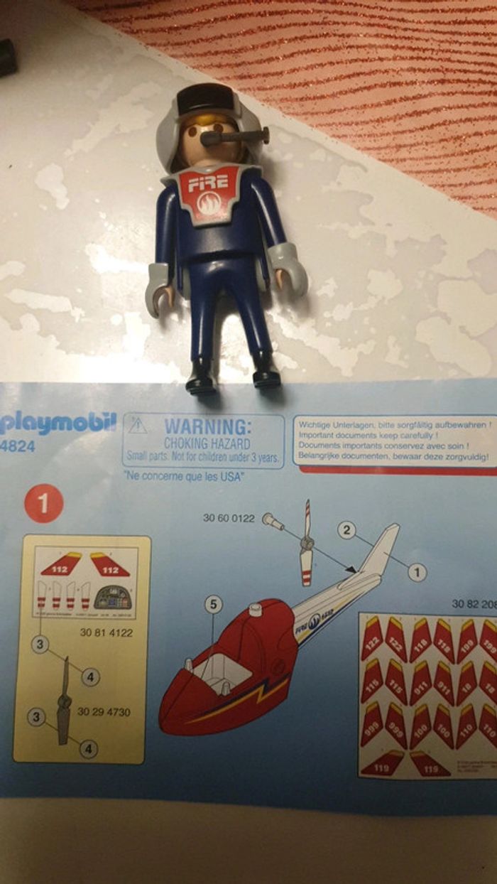 Playmobil hélicoptère pompier - photo numéro 4