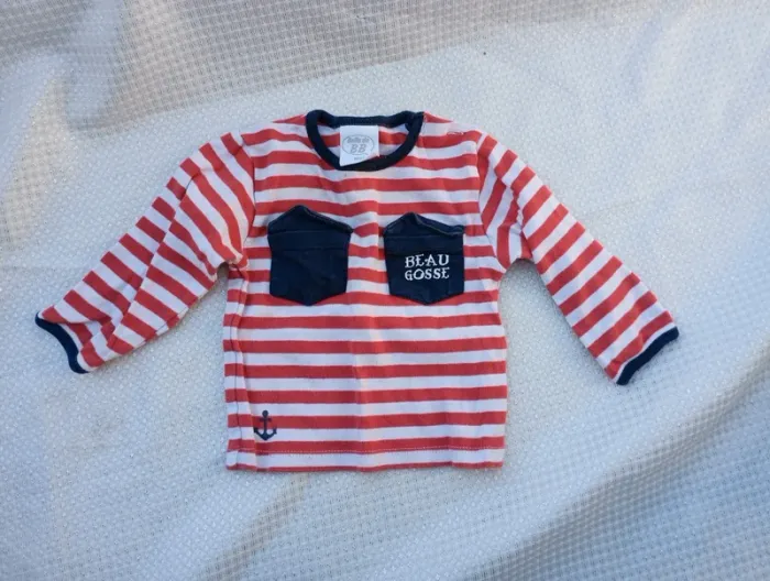 Lot de 5 T-shirts Manches Longues Bébé Garçon (12 mois) - photo numéro 2