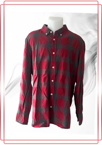 Chemise à carreaux rouge et grise – Mustang – XL