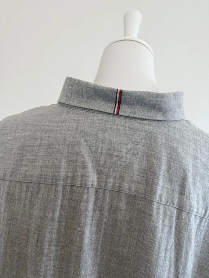 Chemise Tommy Hilfiger homme unie grise coton et cachemire taille XL - photo numéro 6