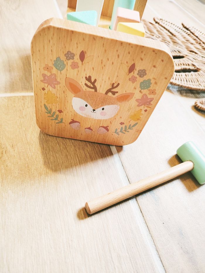 🦊Banc à marteler Jeu tape tape Les animaux de la forêt en bois marque Cultura - photo numéro 3