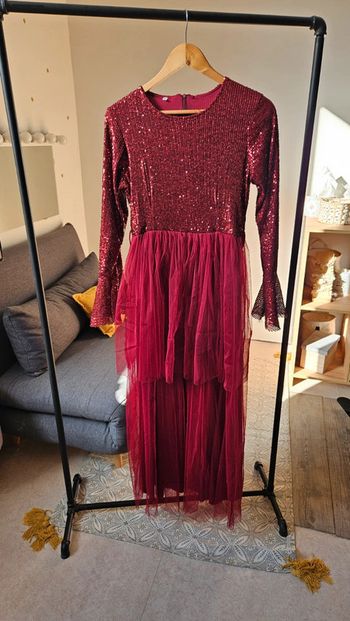 Robe sequins rouge