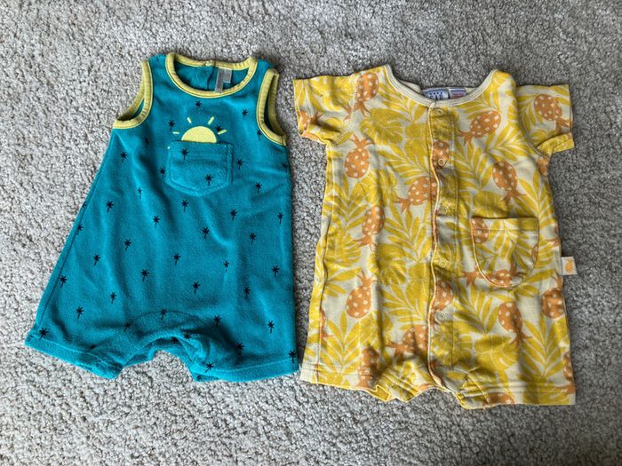 Lot de 2 combishorts mixtes - 3 mois - orchestra et Gap