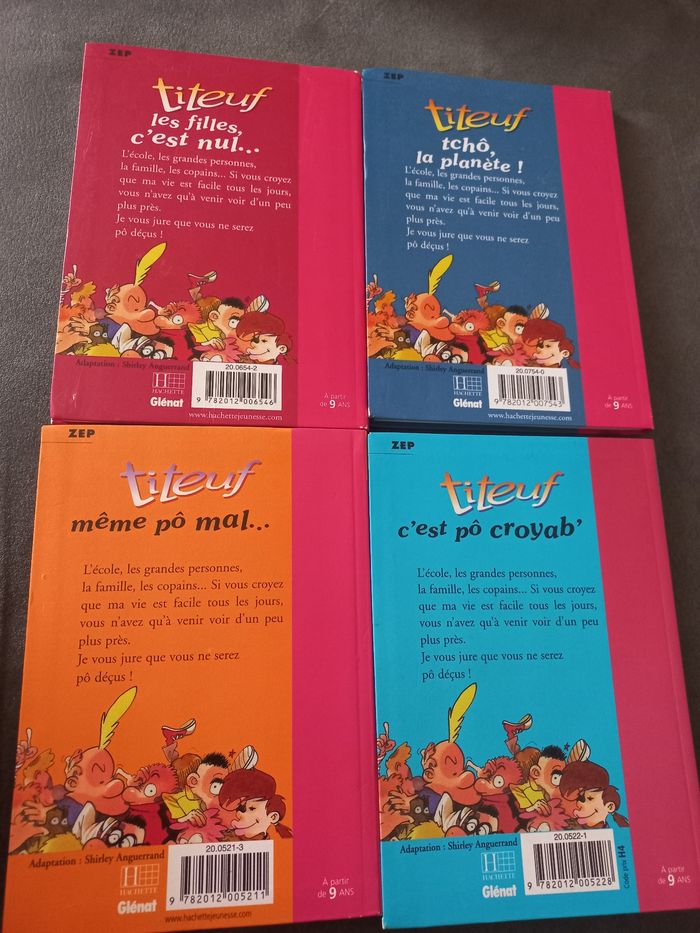 Lot 4 livres bibliotheque rose titeuf enfant - photo numéro 2