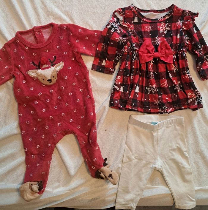 Ensemble 3 mois fille Noël