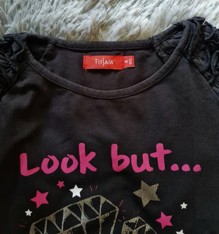 tee shirt noir fille 4 ans - photo numéro 3
