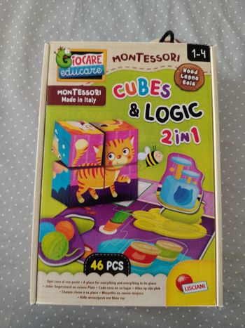 Jeu cubes & logic 2 en 1 montessori