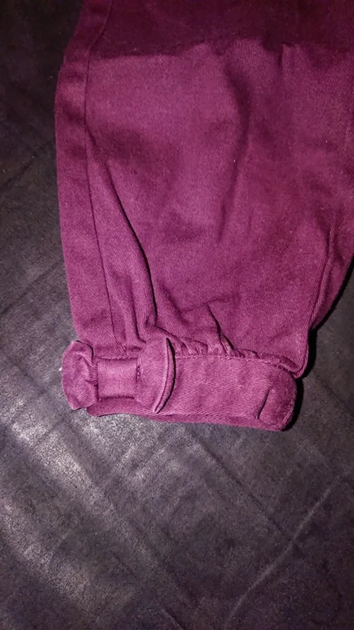 Pantalon 12 mois prune - photo numéro 2
