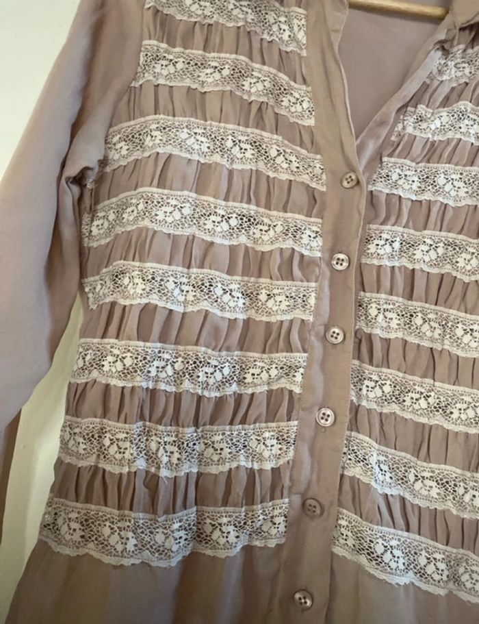 Chemise dentelle vintage Tentation taille 38 - photo numéro 2