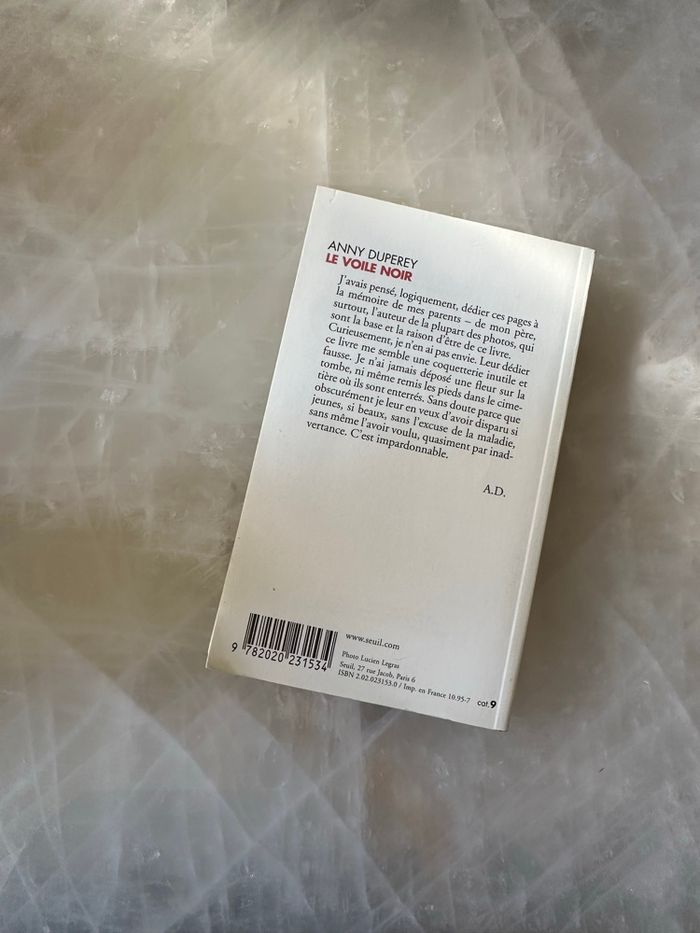 Livre « Le voile Noir » de Anny Duperey