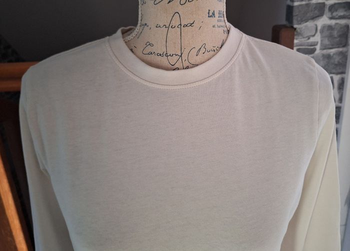 Tee-shirt à manches longues blanc uni - photo numéro 2