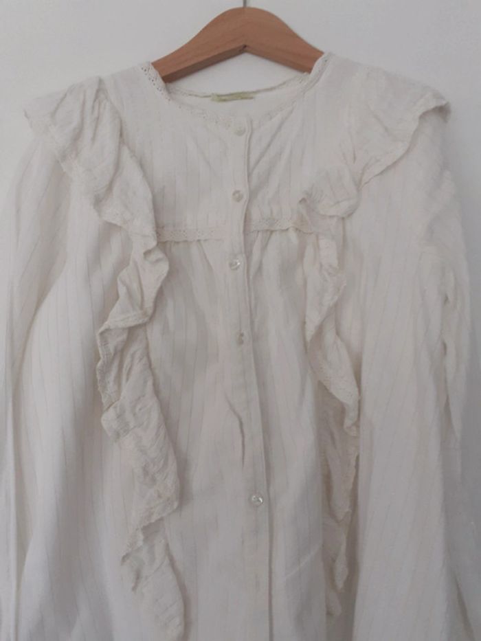 Chemisier fille écru 12 ans Vertbaudet - photo numéro 2