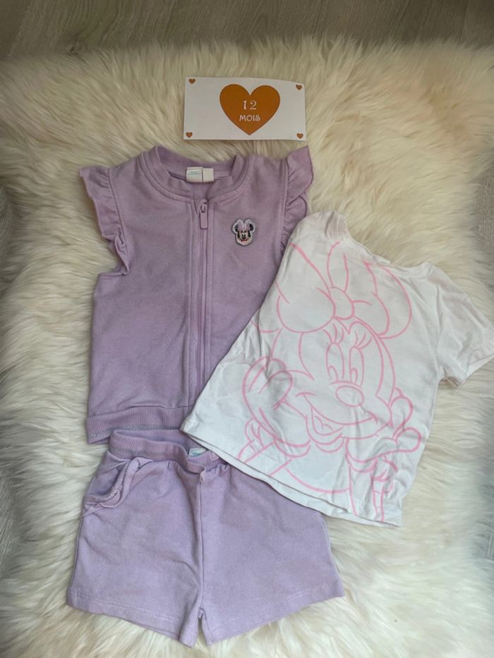 12 mois - ensemble 3 pièces Minnie