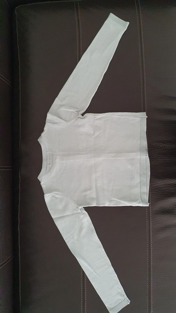 Gilet bleu-vert (ou vert d'eau) taille 5-6 ans - photo numéro 6