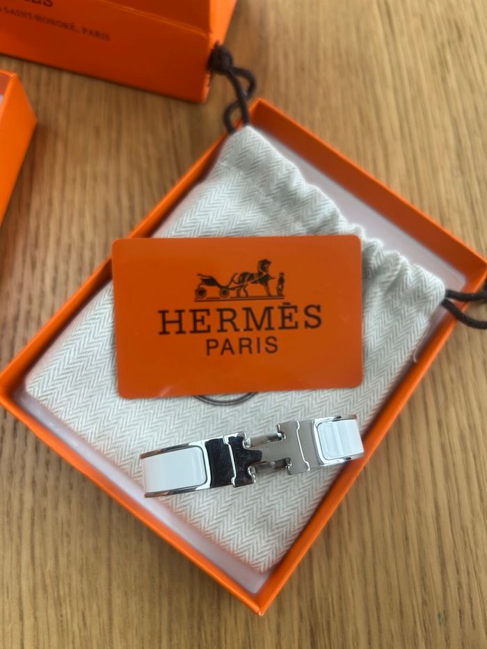 Bracelet Hermès clic h blanc - photo numéro 2